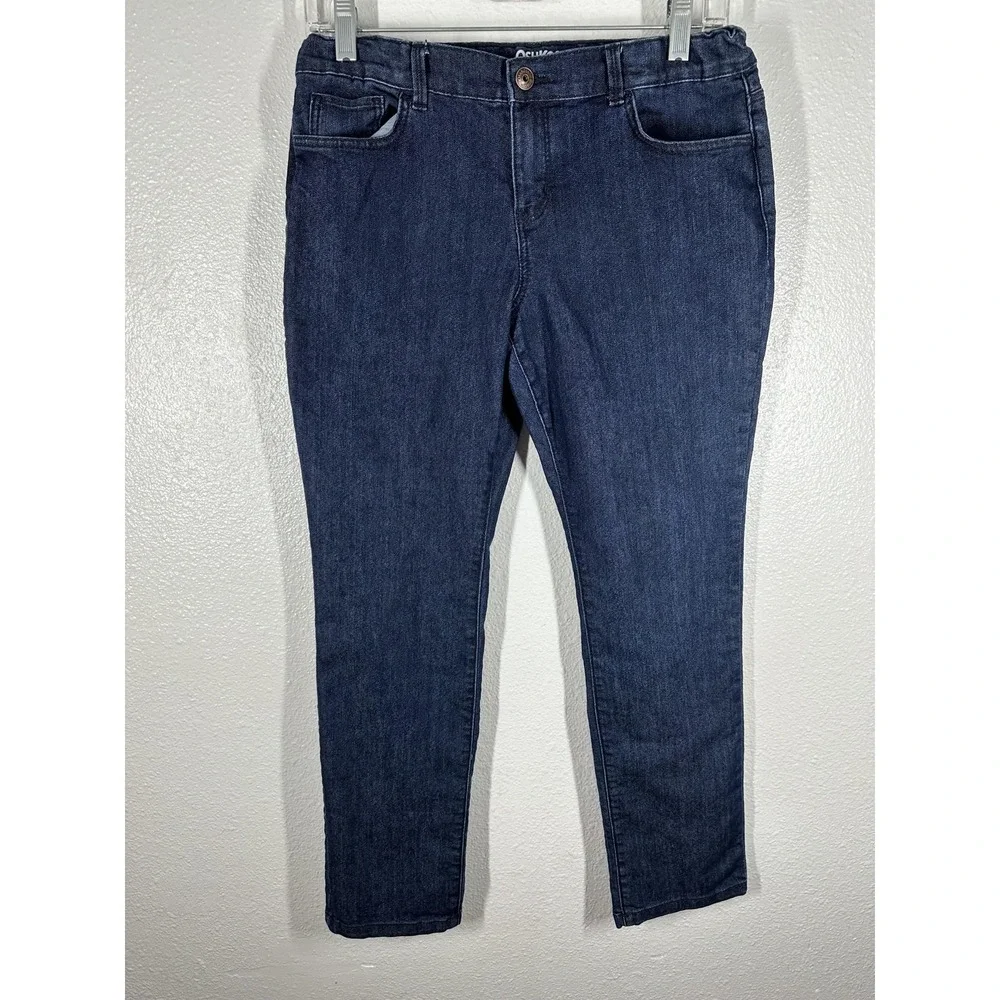 OshKosh B'gosh Jeans Girls 12P‎ Dark Wash Skinny Adjustable Waist Denim